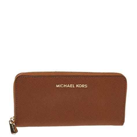 plain brown michael kors wallet|designer brown leather wallet.